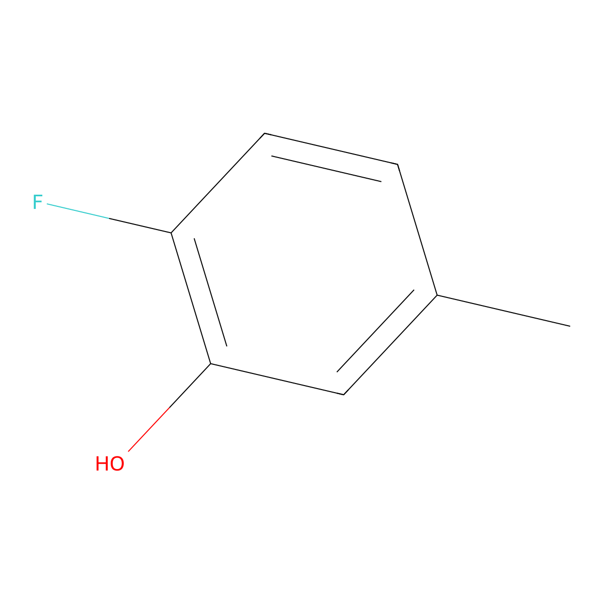 Phenol, 2-fluoro-5-methyl- molecular structure, CAS 63762-79-8
