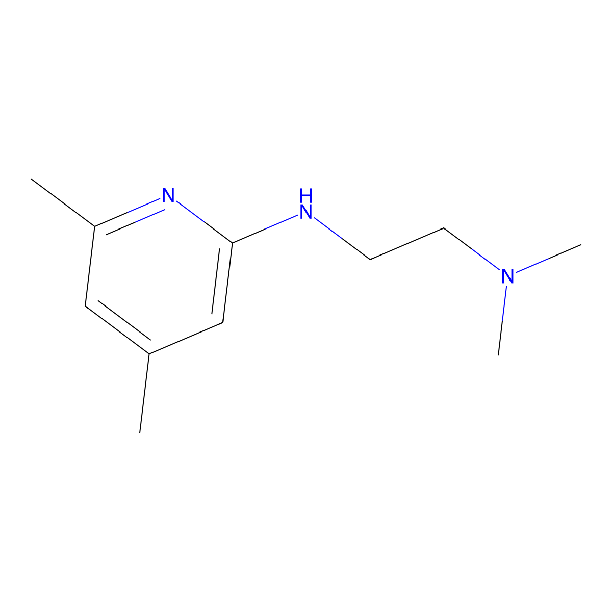 2-(2-Dimethylaminoethylamino)-4,6-dimethylpyridine molecular structure, CAS 63763-27-9