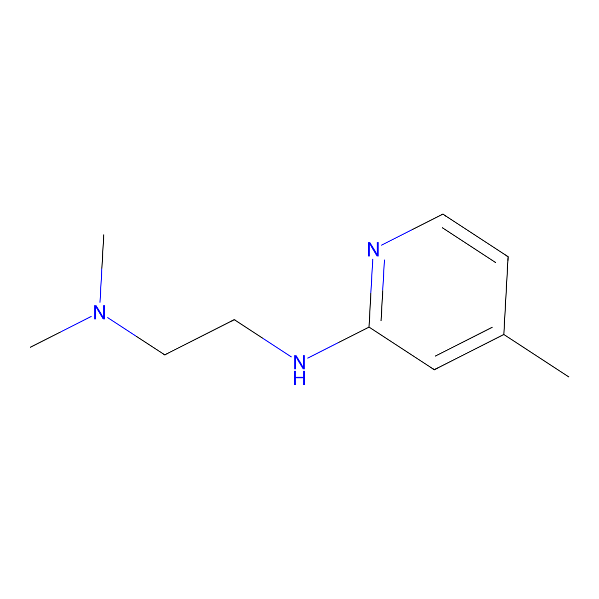n,n-Dimethyl-n'-(4-methylpyridin-2-yl)ethane-1,2-diamine molecular structure, CAS 63763-39-3