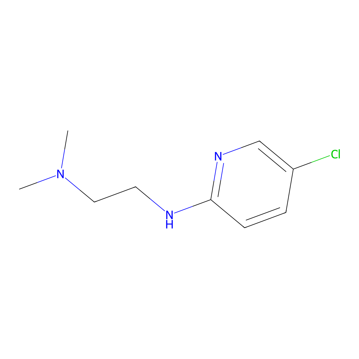 2-(2-Dimethylaminoethylamino)-5-chloropyridine molecular structure, CAS 63763-48-4