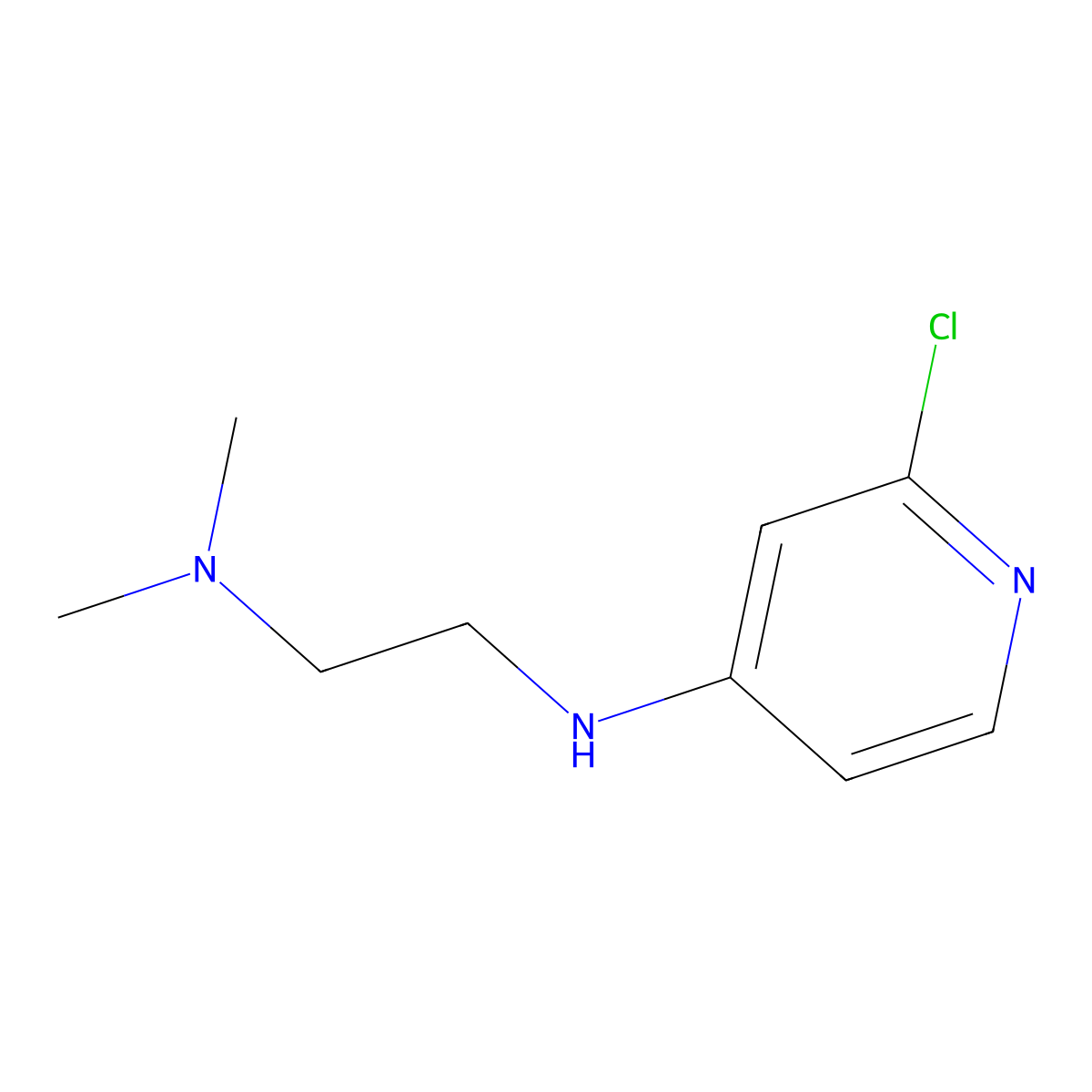 N-(2-chloro-4-pyridinyl)-N',N'-dimethylethane-1,2-diamine molecular structure, CAS 63764-11-4