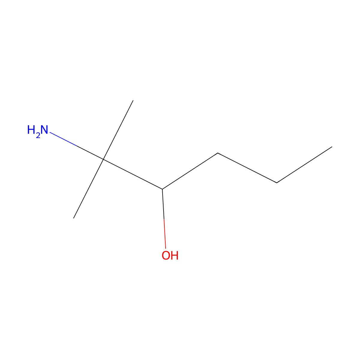 3-Hexanol, 2-amino-2-methyl- molecular structure, CAS 63765-79-7