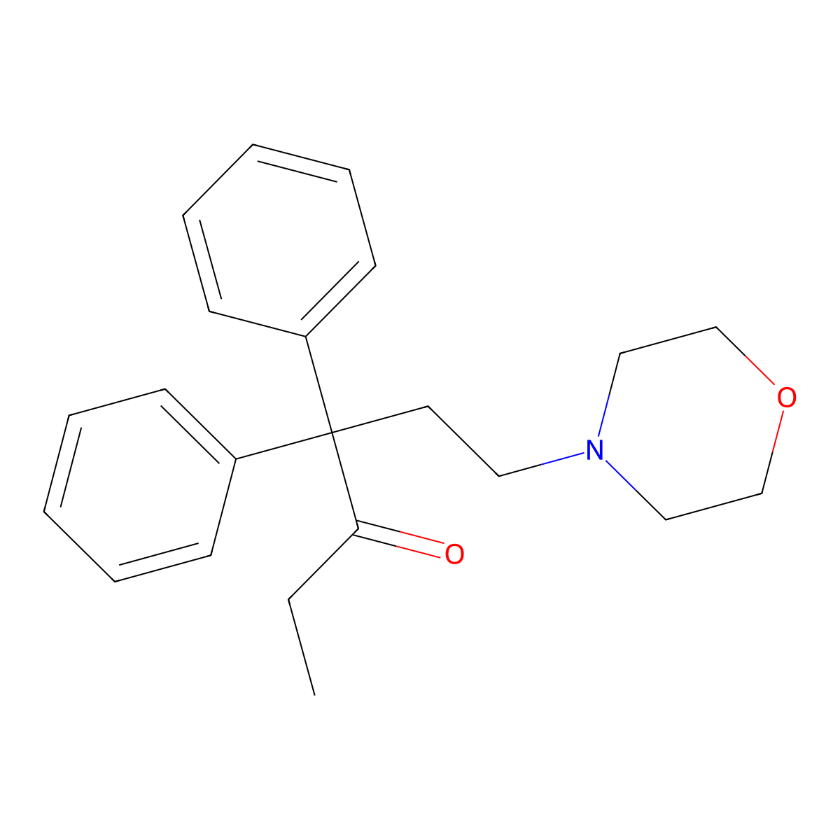 3-Hexanone, 4,4-diphenyl-6-morpholino- molecular structure, CAS 63765-87-7