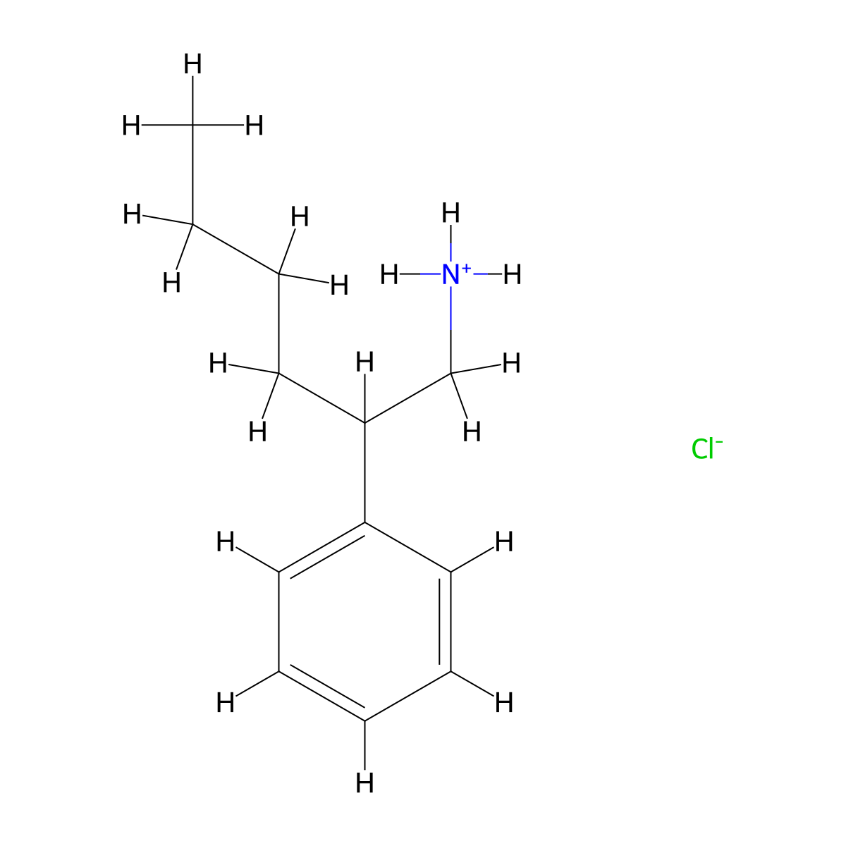 Hexylamine, 2-phenyl-, hydrochloride molecular structure, CAS 63765-92-4
