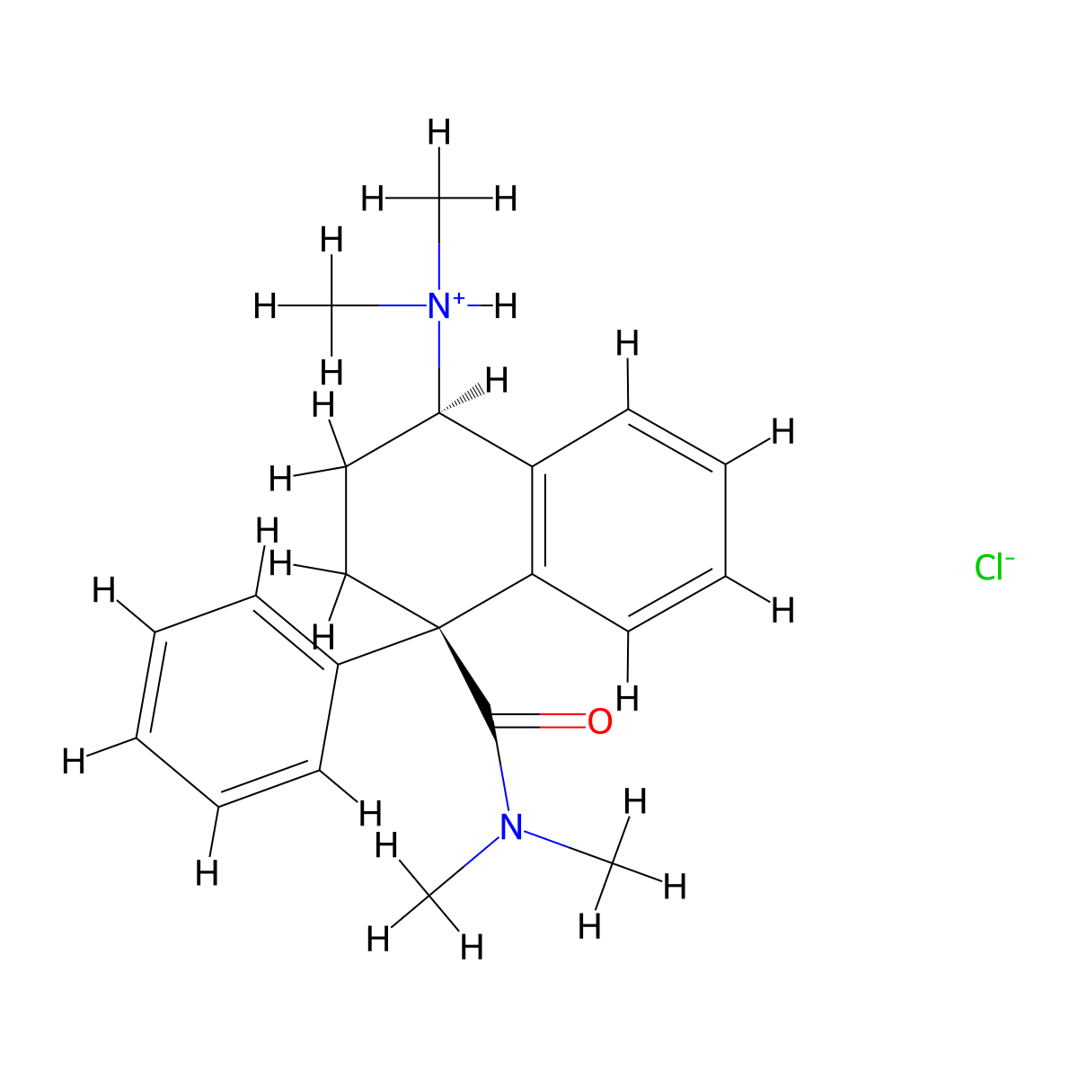 1-Naphthamide, 1,2,3,4-tetrahydro-4-(dimethylamino)-N,N-dimethyl-1-phenyl-, hydrochloride, dihydrate, (Z)- molecular structure, CAS 63766-36-9