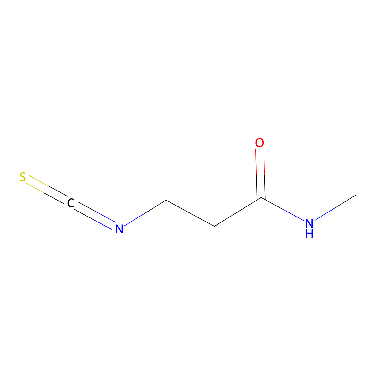 3-isothiocyanato-N-methylpropanamide molecular structure, CAS 63767-54-4