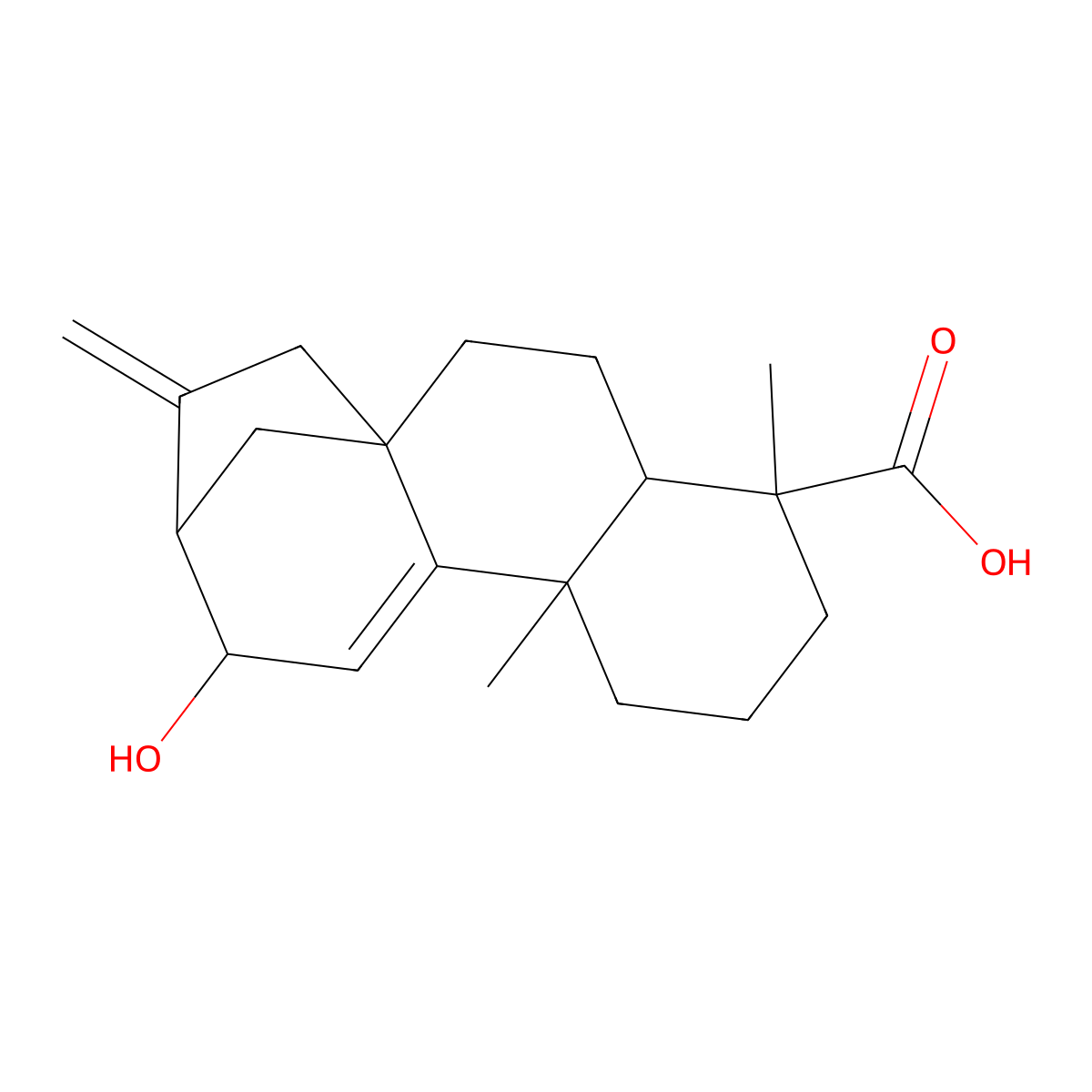12alpha-Hydroxygrandiflorenic acid molecular structure, CAS 63768-17-2