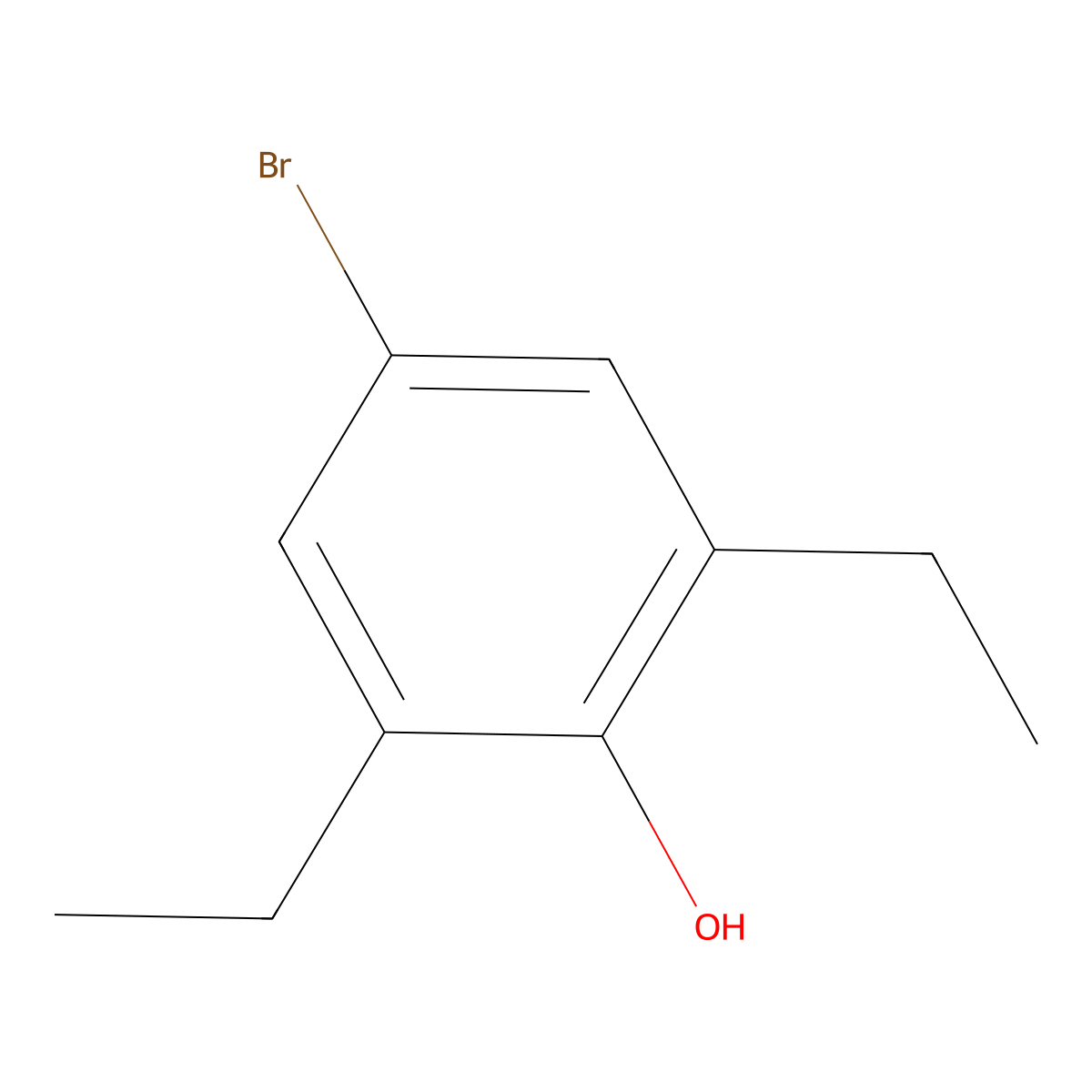 4-Bromo-2,6-diethylphenol molecular structure, CAS 63770-09-2