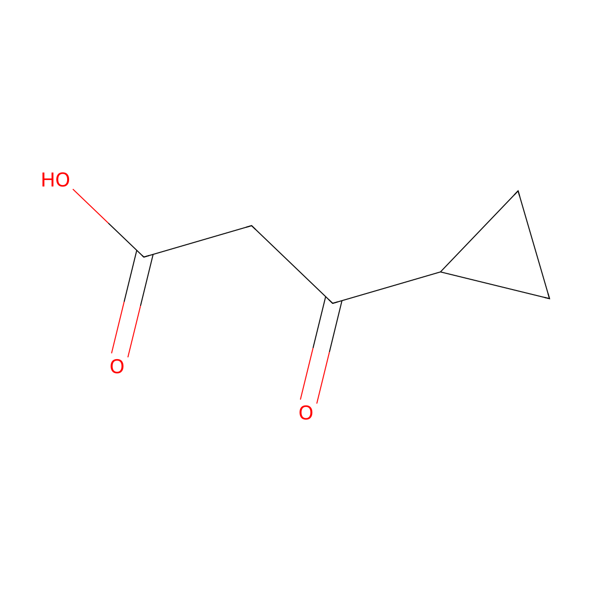 3-Cyclopropyl-3-oxopropanoic acid molecular structure, CAS 63772-71-4