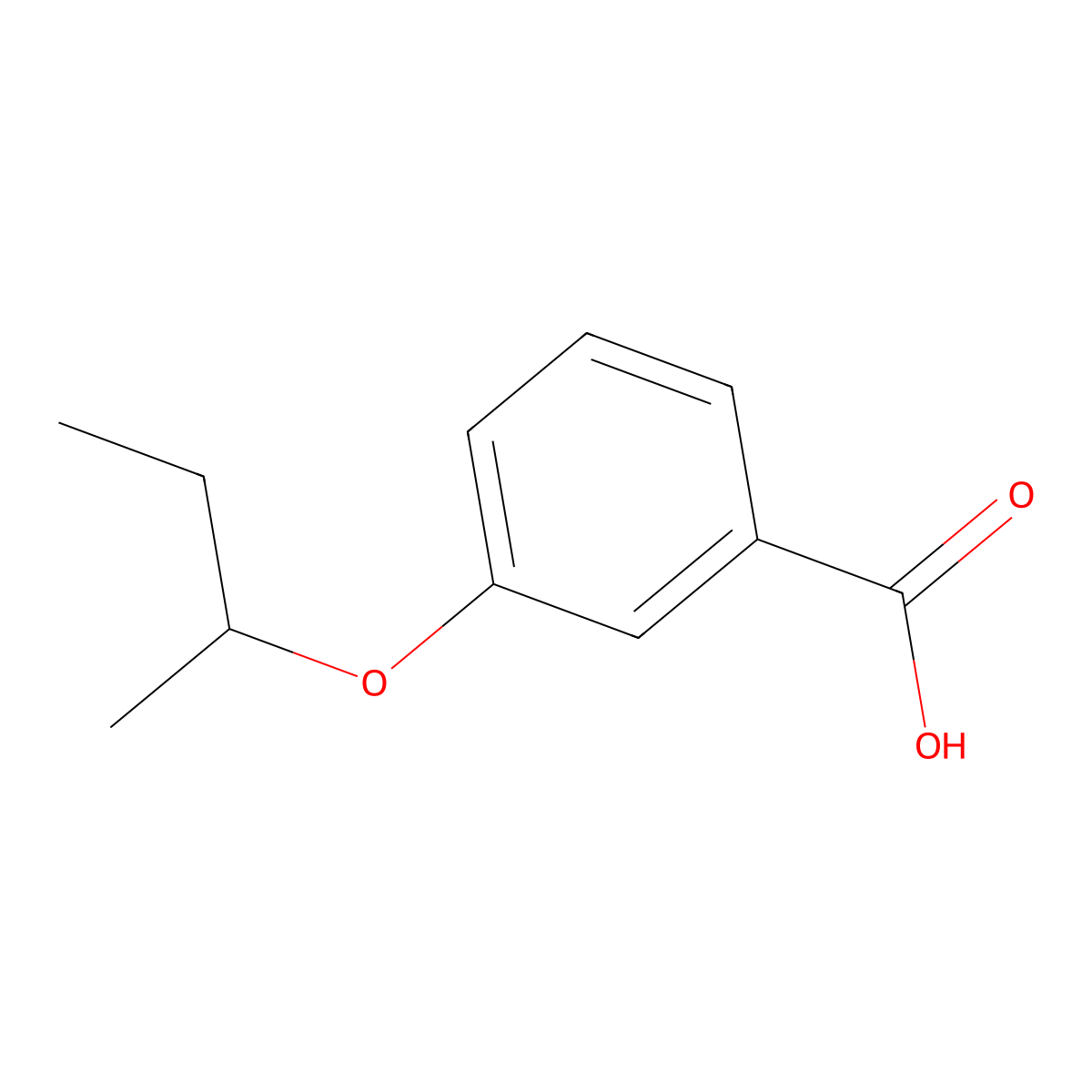 3-(Butan-2-yloxy)benzoic acid molecular structure, CAS 637728-10-0