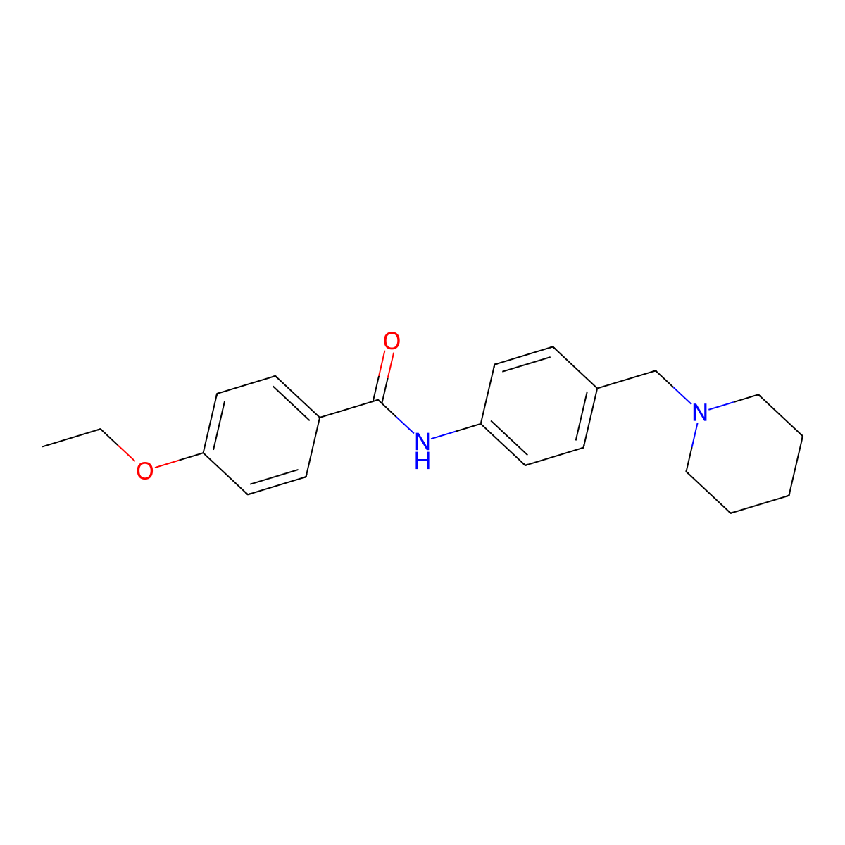 4-ethoxy-N-[4-(piperidin-1-ylmethyl)phenyl]benzamide molecular structure, CAS 637730-46-2
