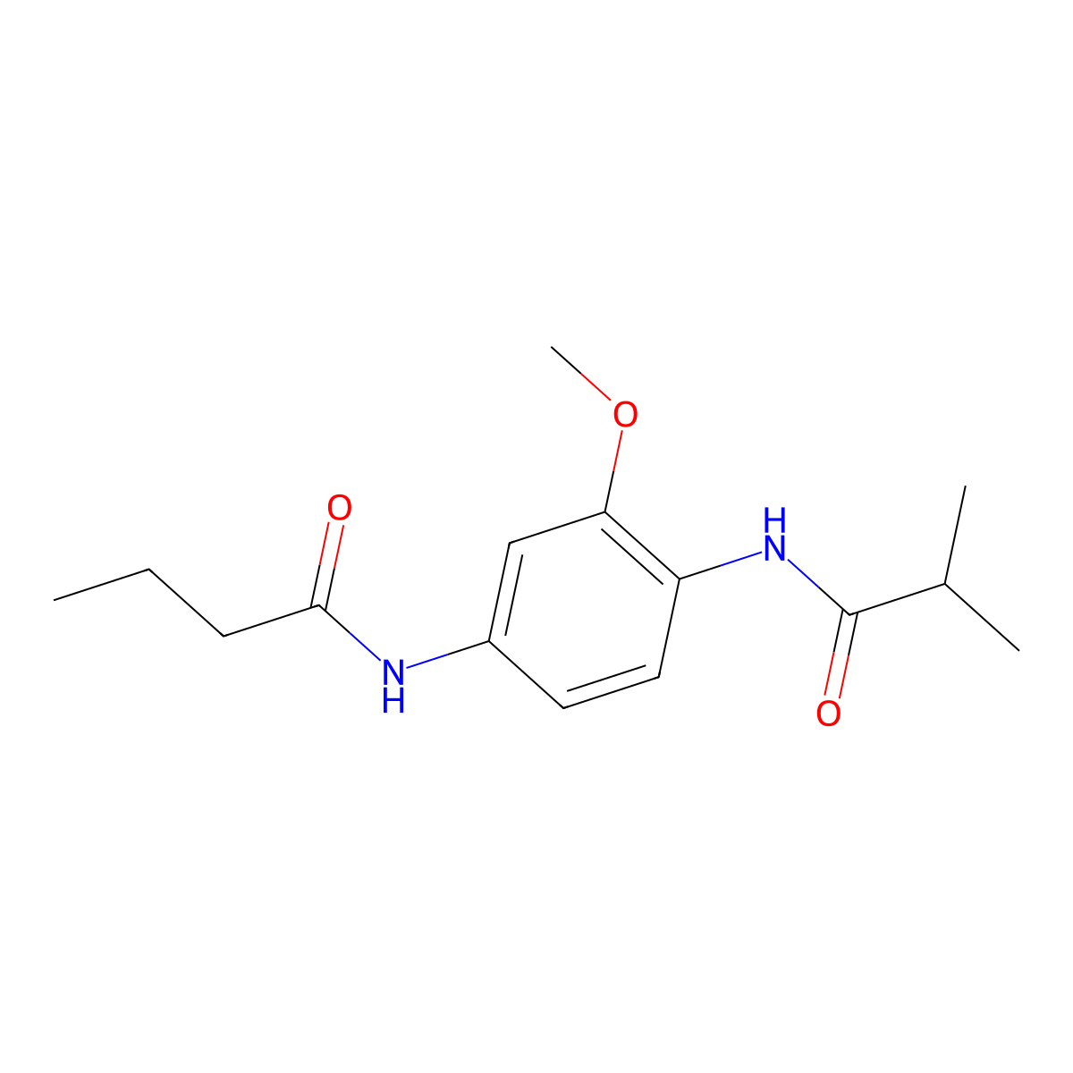 N-[4-(isobutyrylamino)-3-methoxyphenyl]butanamide molecular structure, CAS 637734-25-9