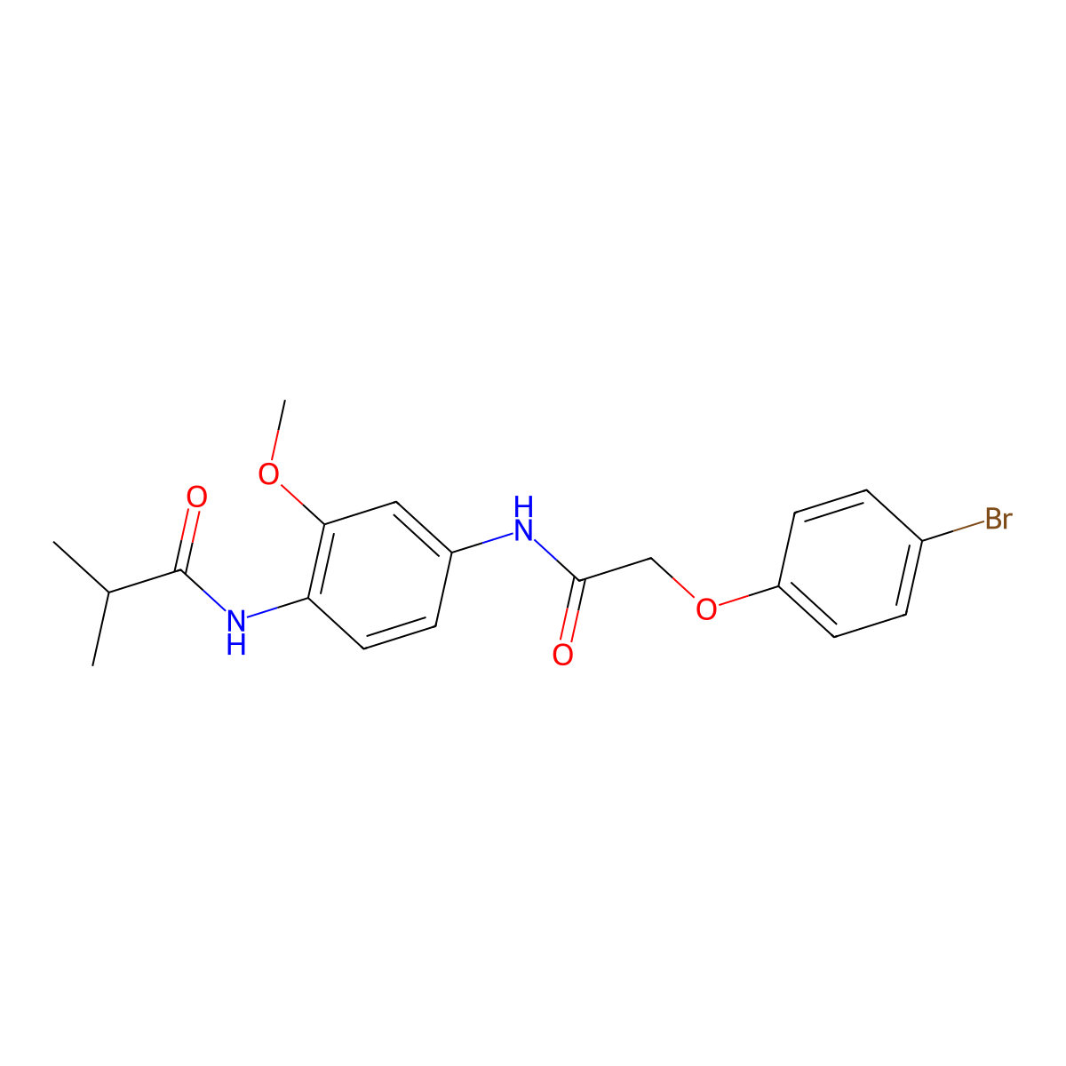N-(4-{[(4-bromophenoxy)acetyl]amino}-2-methoxyphenyl)-2-methylpropanamide molecular structure, CAS 637734-95-3