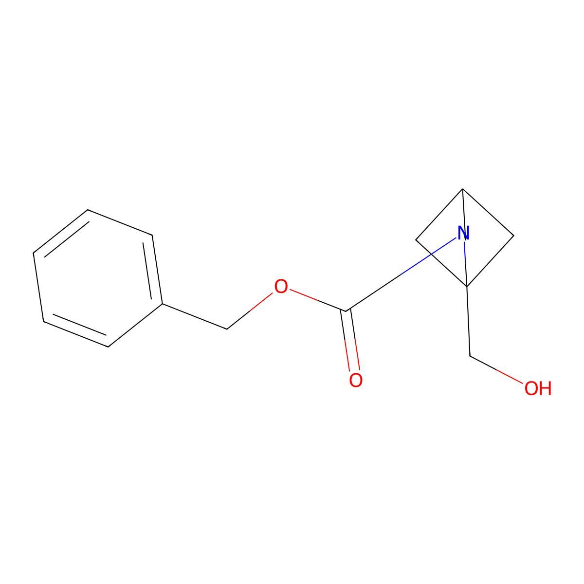 Benzyl 1-(hydroxymethyl)-2-azabicyclo[2.1.1]hexane-2-carboxylate molecular structure, CAS 637739-98-1