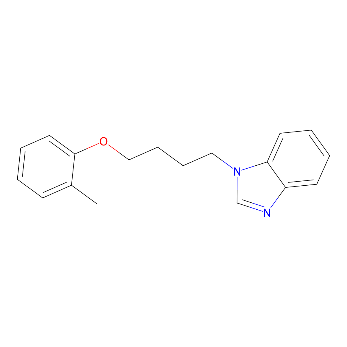 1-[4-(2-Methylphenoxy)butyl]benzimidazole molecular structure, CAS 637745-38-1