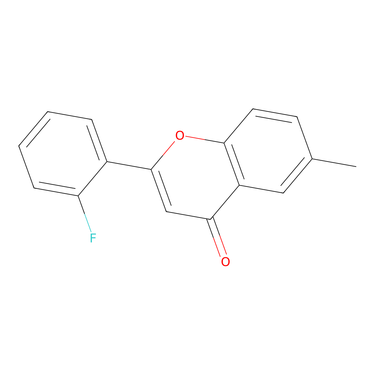 2-(2-fluorophenyl)-6-methyl-4H-chromen-4-one molecular structure, CAS 637747-66-1