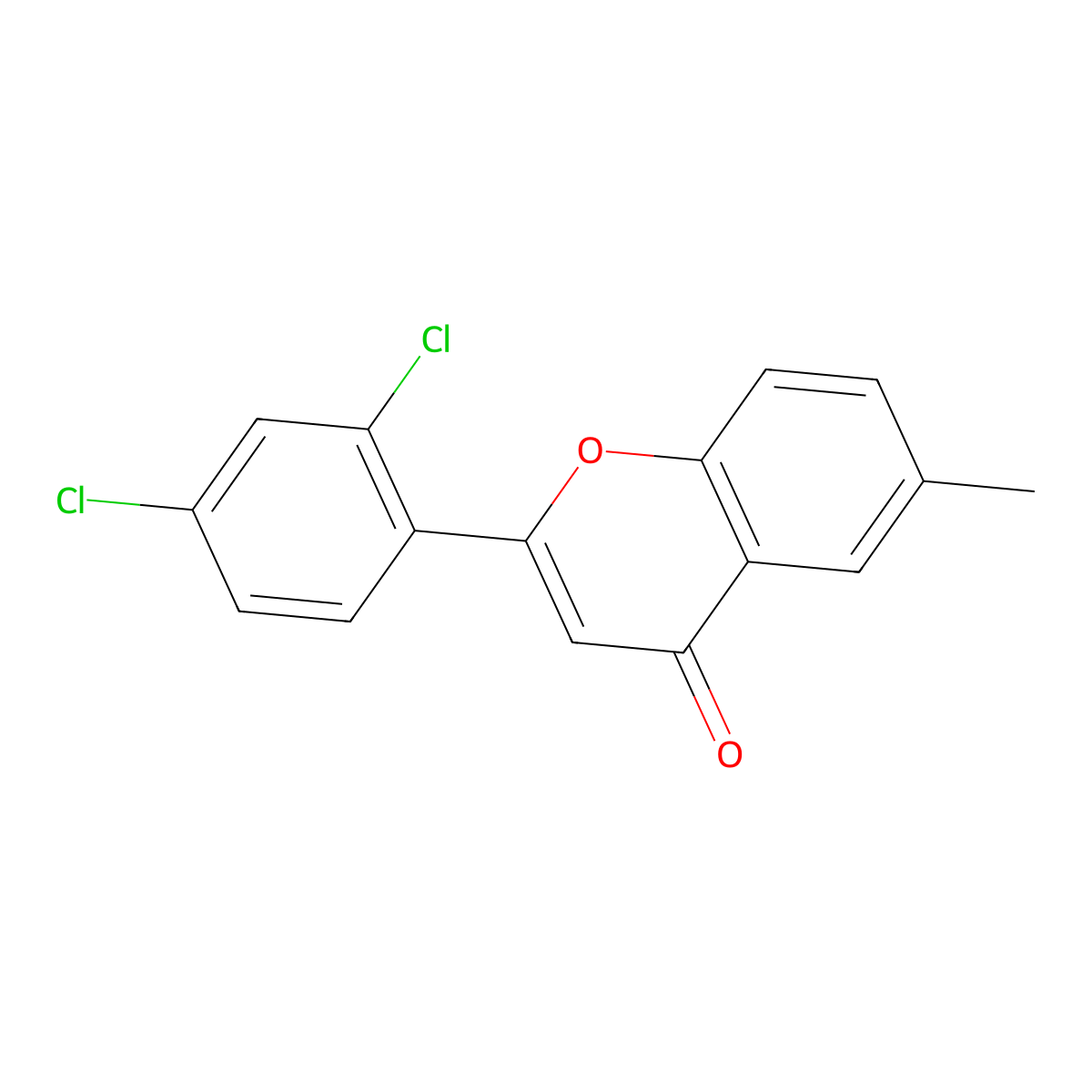 2-(2,4-dichlorophenyl)-6-methyl-4H-chromen-4-one molecular structure, CAS 637747-68-3
