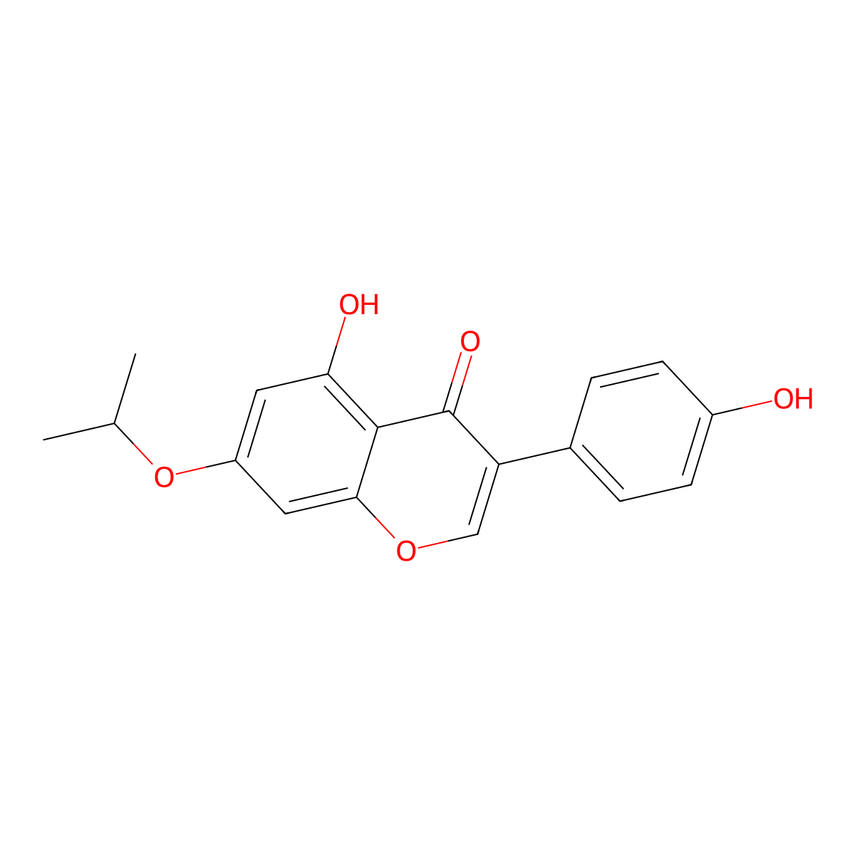 5-Hydroxy-3-(4-hydroxyphenyl)-7-propan-2-yloxychromen-4-one molecular structure, CAS 637747-93-4