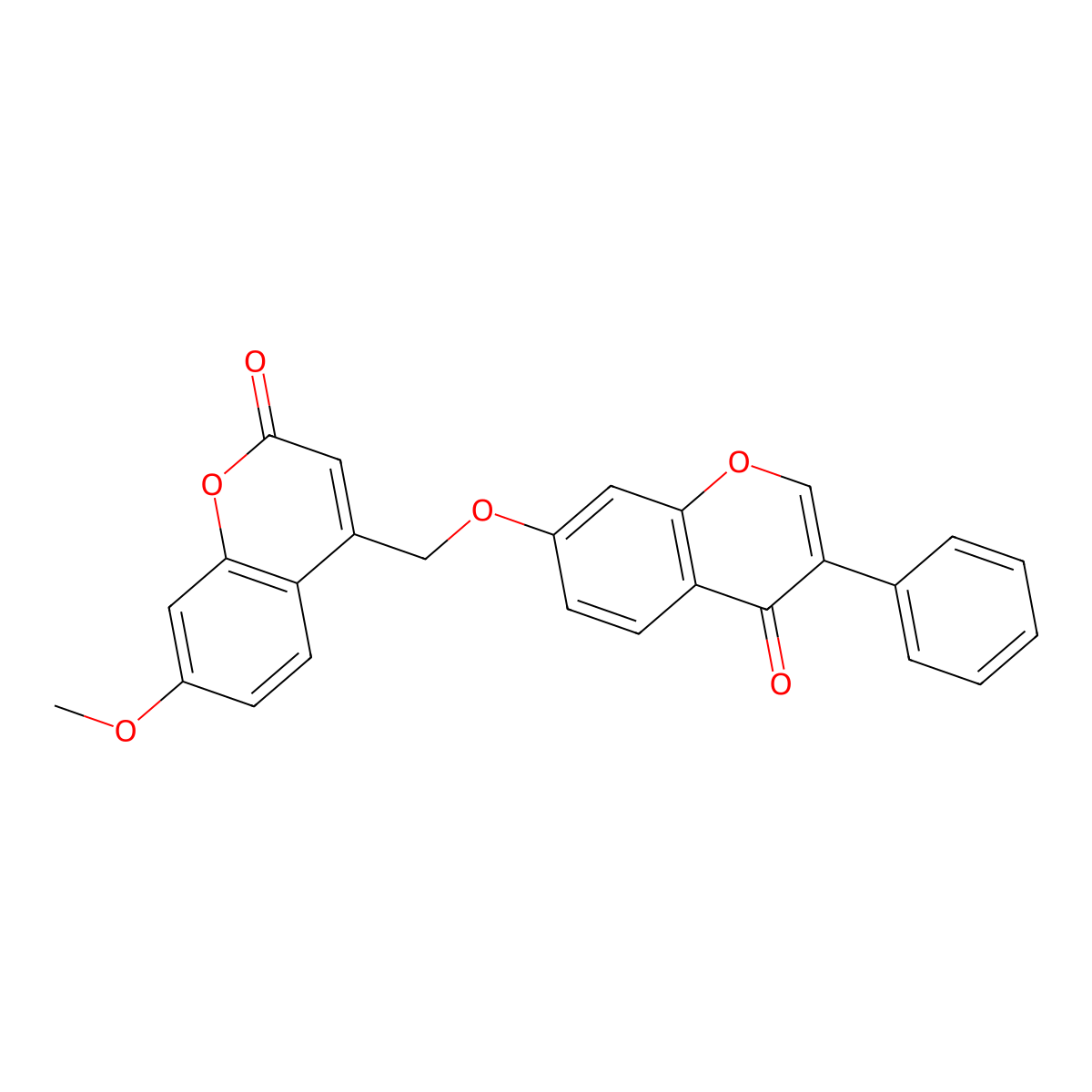 7-methoxy-4-(((4-oxo-3-phenyl-4H-chromen-7-yl)oxy)methyl)-2H-chromen-2-one molecular structure, CAS 637748-09-5