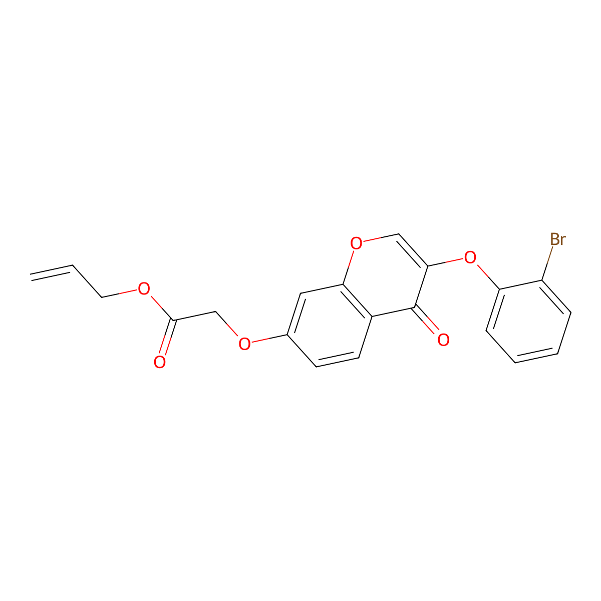 allyl 2-((3-(2-bromophenoxy)-4-oxo-4H-chromen-7-yl)oxy)acetate molecular structure, CAS 637749-17-8