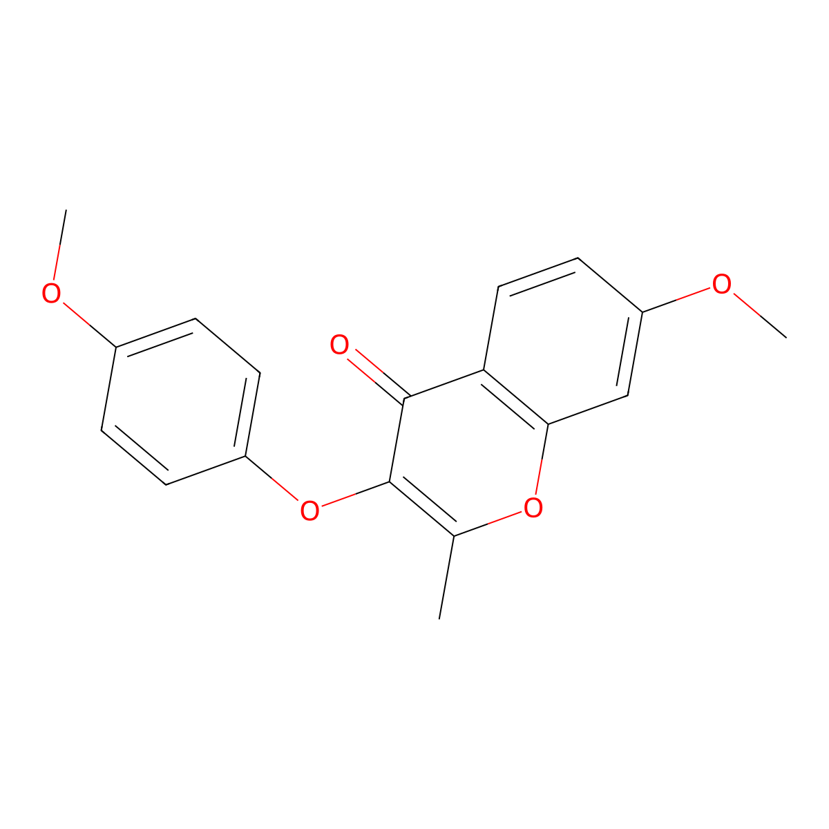 7-methoxy-3-(4-methoxyphenoxy)-2-methyl-4H-chromen-4-one molecular structure, CAS 637749-34-9