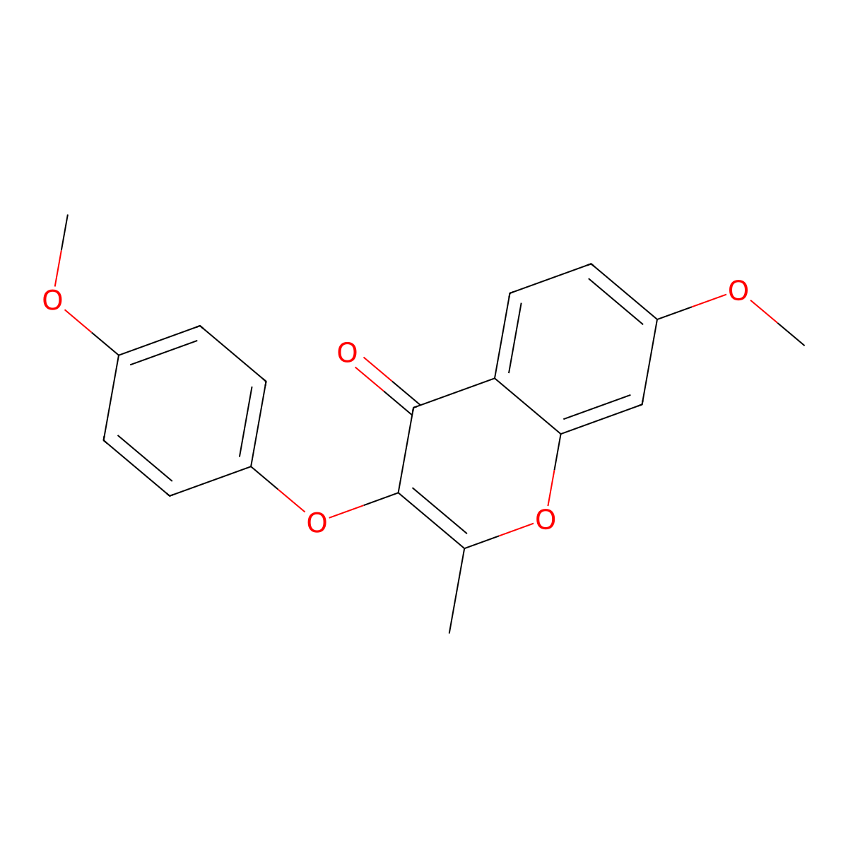 7-methoxy-3-(4-methoxyphenoxy)-2-methyl-4H-chromen-4-one molecular structure, CAS 637749-34-9