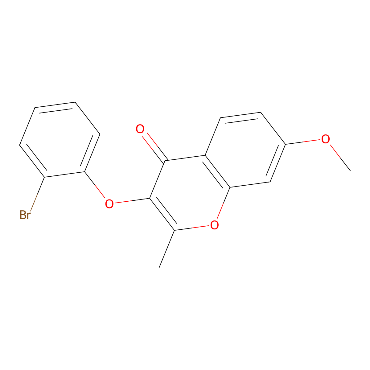 3-(2-bromophenoxy)-7-methoxy-2-methyl-4H-chromen-4-one molecular structure, CAS 637749-57-6