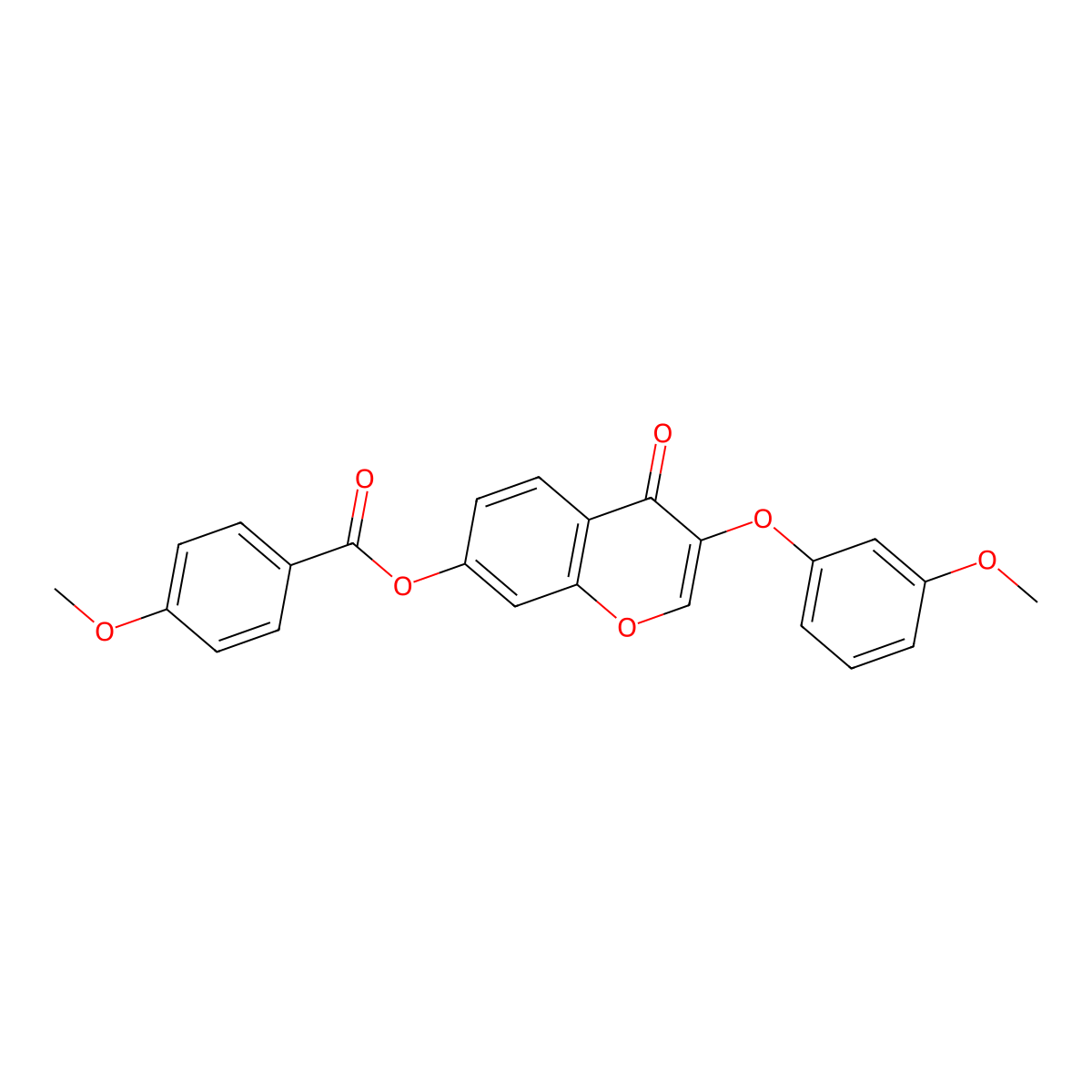 3-(3-methoxyphenoxy)-4-oxo-4H-chromen-7-yl 4-methoxybenzoate molecular structure, CAS 637749-74-7