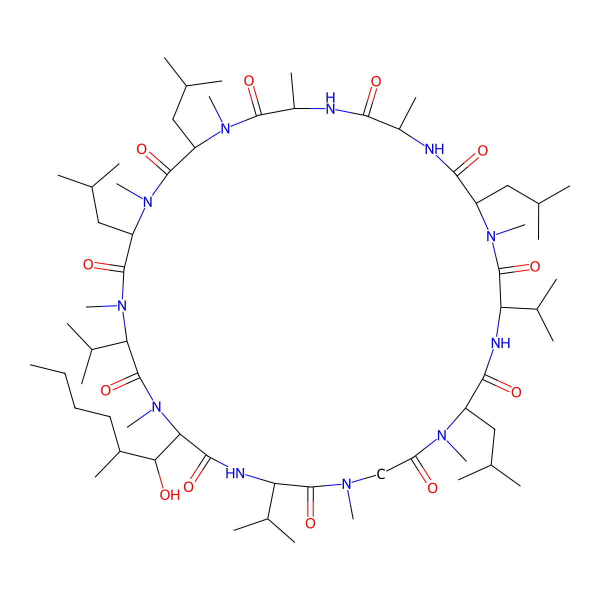 Dihydrocyclosporin D molecular structure, CAS 63775-91-7
