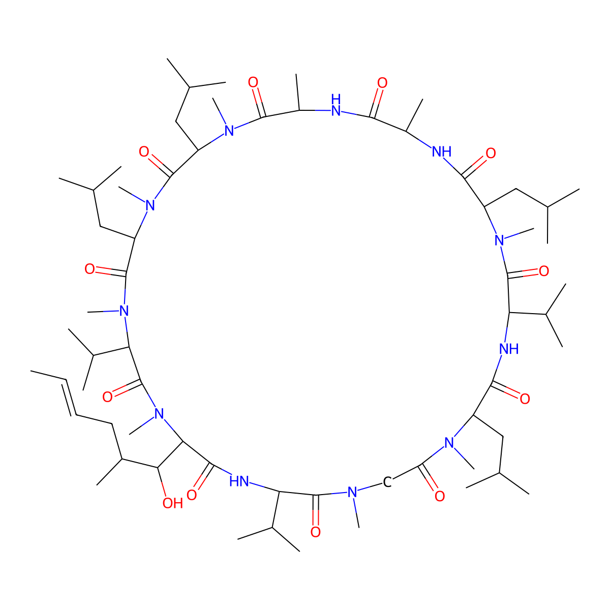 Cyclosporin D molecular structure, CAS 63775-96-2