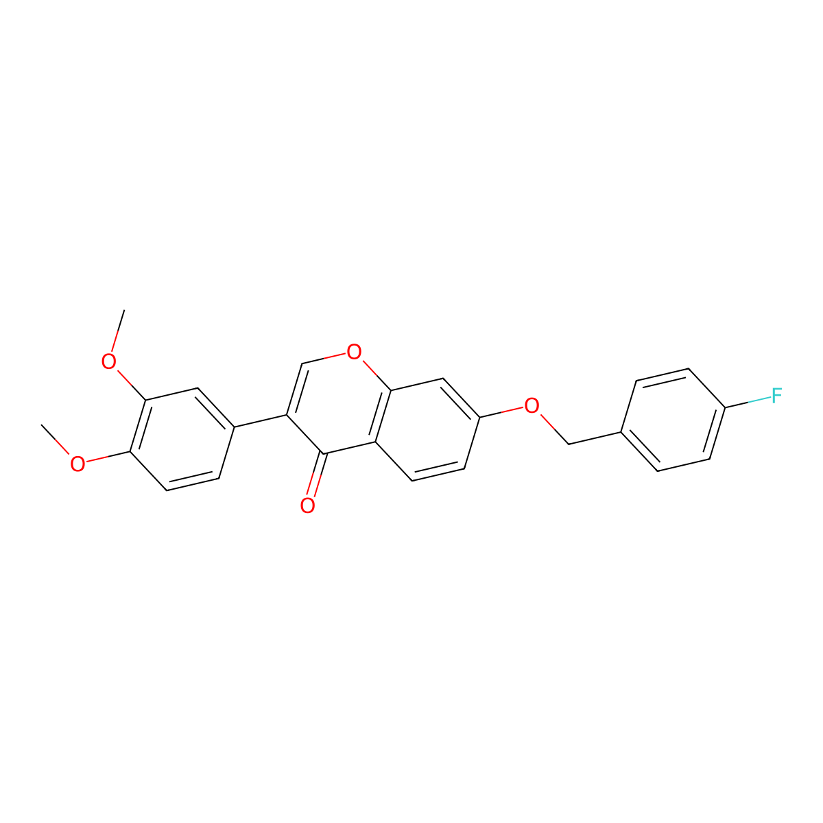 3-(3,4-Dimethoxyphenyl)-7-[(4-fluorophenyl)methoxy]chromen-4-one molecular structure, CAS 637750-22-2