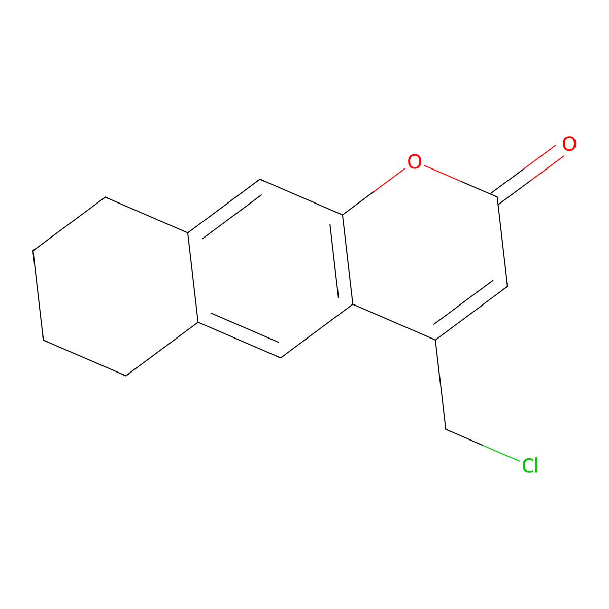 4-(chloromethyl)-6,7,8,9-tetrahydro-2H-benzo[g]chromen-2-one molecular structure, CAS 637750-25-5