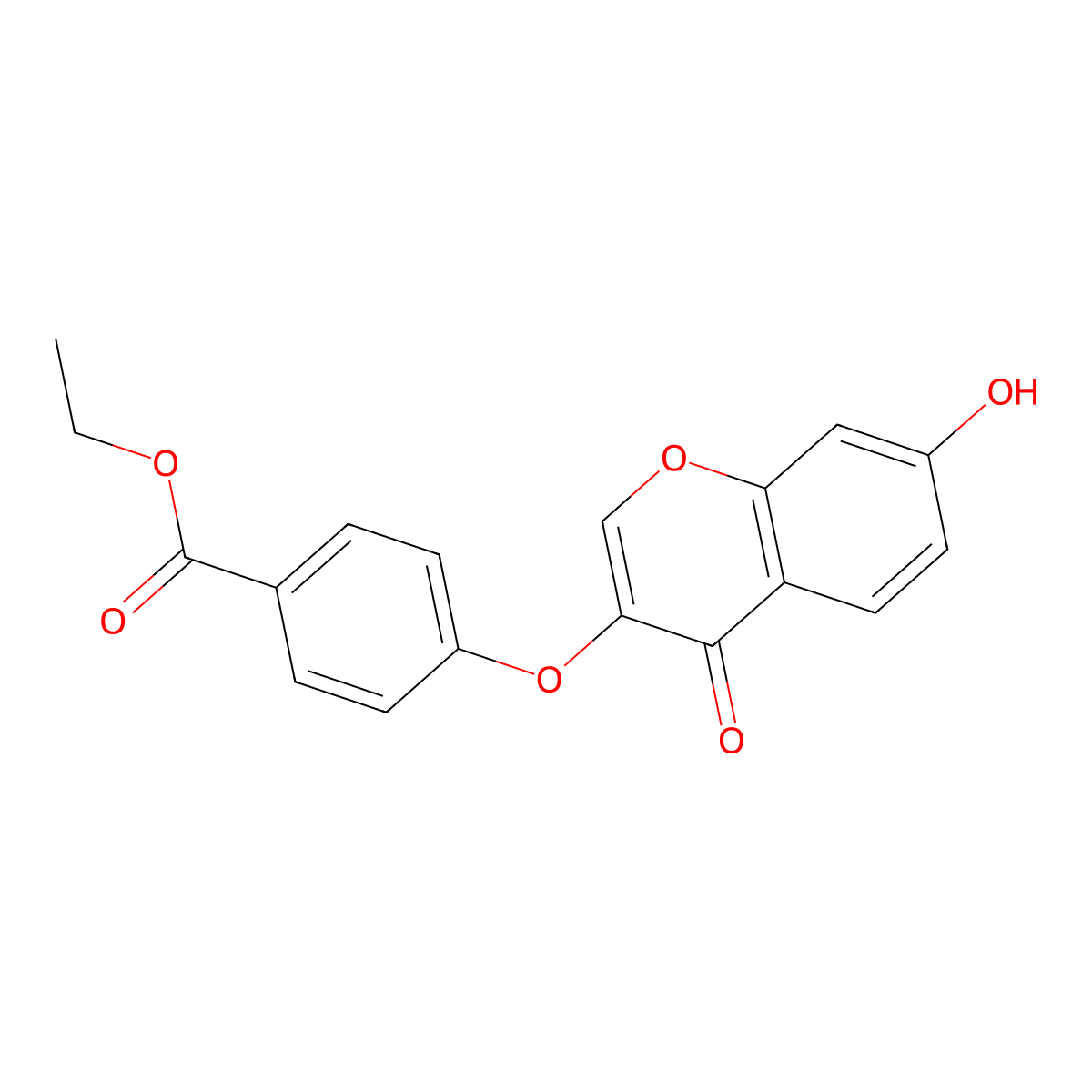 ethyl 4-[(7-hydroxy-4-oxo-4H-chromen-3-yl)oxy]benzoate molecular structure, CAS 637750-29-9