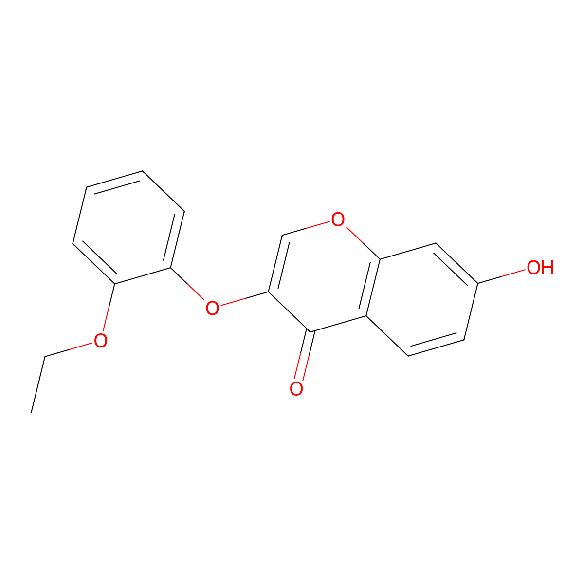 3-(2-ethoxyphenoxy)-7-hydroxy-4H-chromen-4-one molecular structure, CAS 637750-30-2