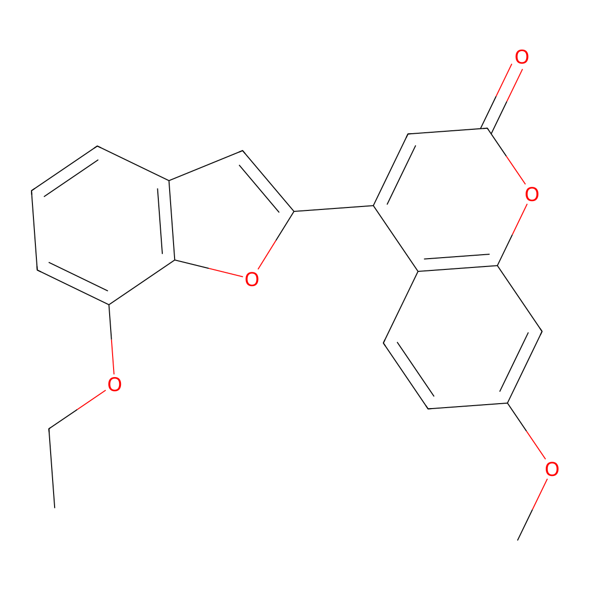 4-(7-ethoxy-1-benzofuran-2-yl)-7-methoxy-2H-chromen-2-one molecular structure, CAS 637750-34-6