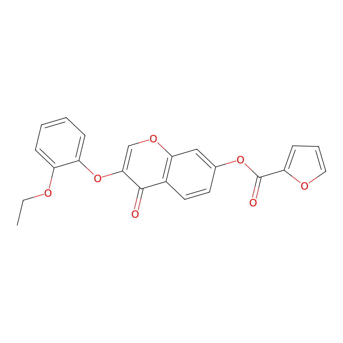 3-(2-ethoxyphenoxy)-4-oxo-4H-chromen-7-yl furan-2-carboxylate molecular structure, CAS 637750-38-0