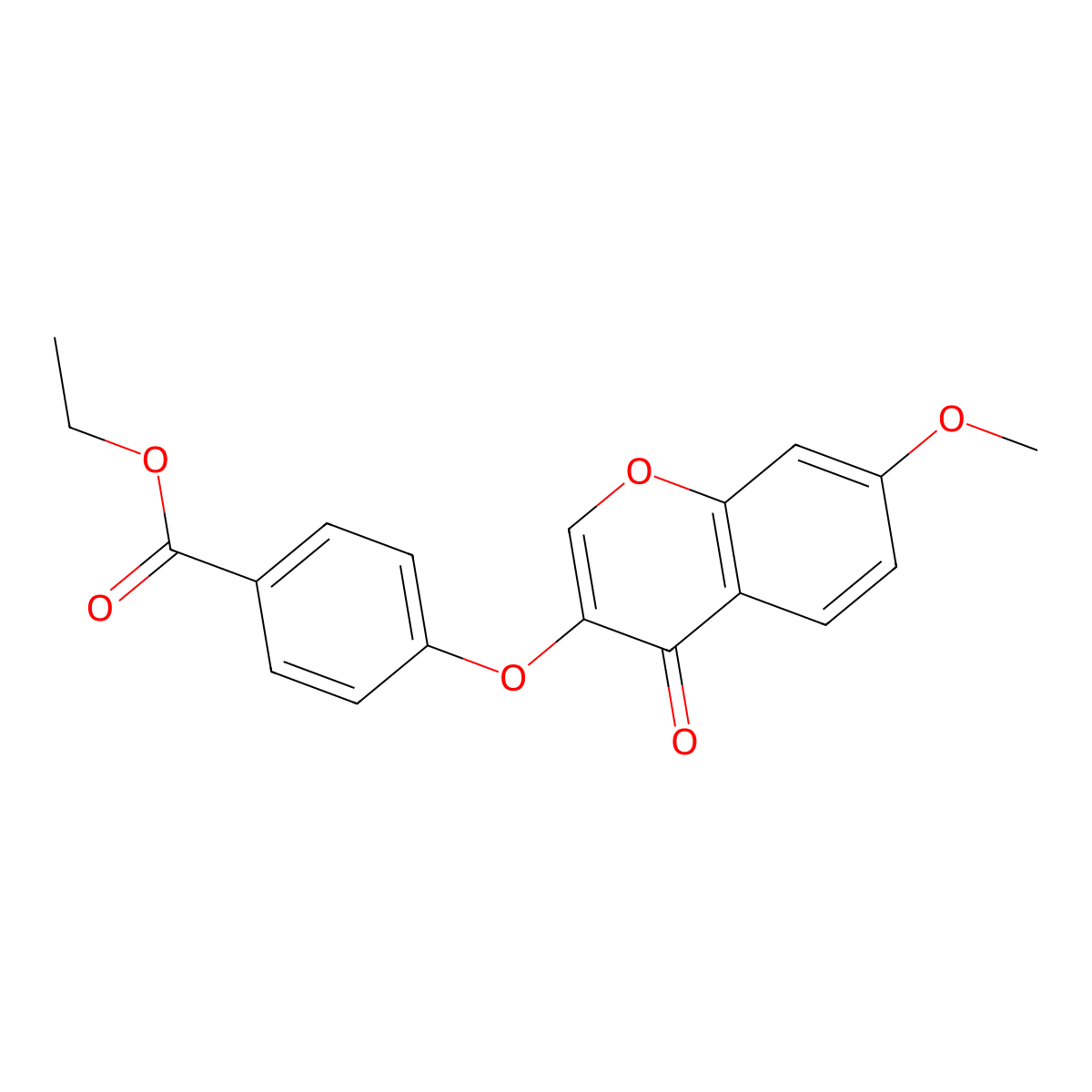 ethyl 4-[(7-methoxy-4-oxo-4H-chromen-3-yl)oxy]benzoate molecular structure, CAS 637750-55-1
