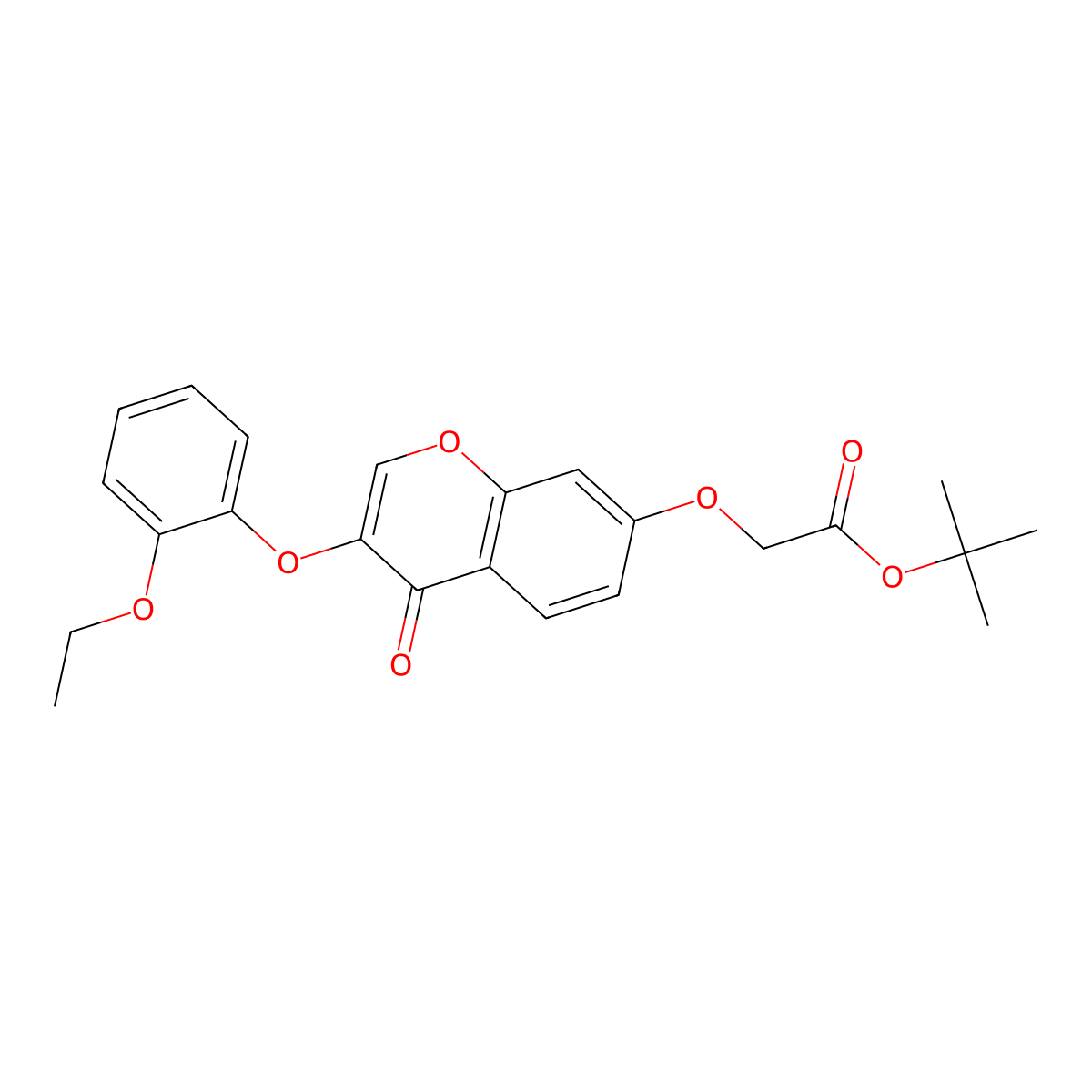 tert-butyl {[3-(2-ethoxyphenoxy)-4-oxo-4H-chromen-7-yl]oxy}acetate molecular structure, CAS 637750-56-2
