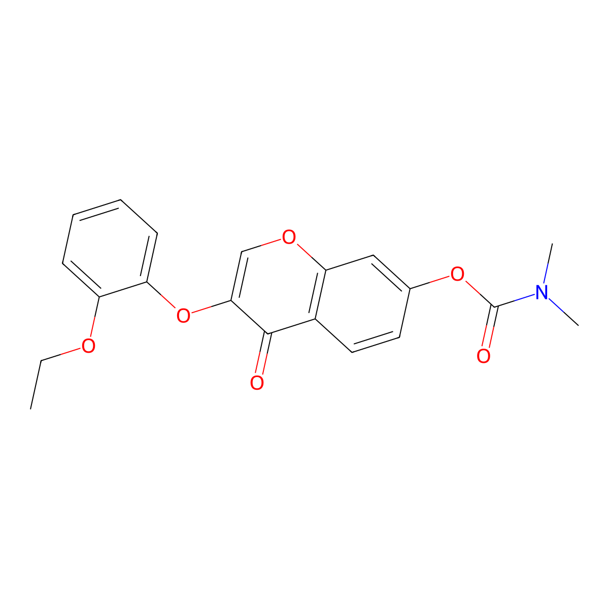 3-(2-ethoxyphenoxy)-4-oxo-4H-chromen-7-yl dimethylcarbamate molecular structure, CAS 637750-58-4