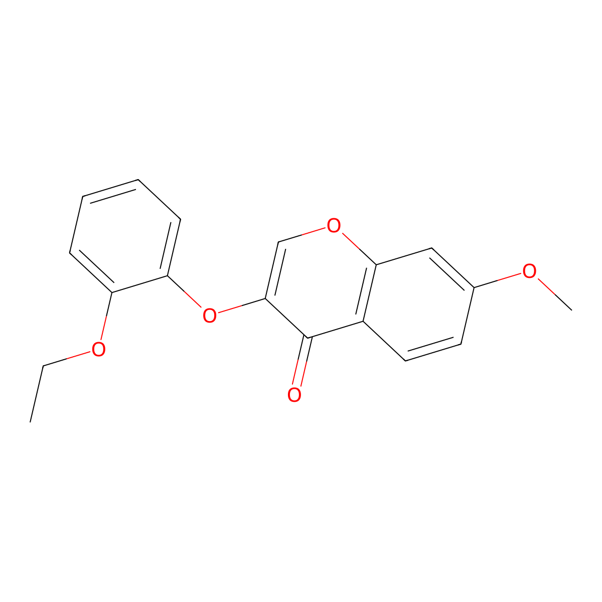 3-(2-ethoxyphenoxy)-7-methoxy-4H-chromen-4-one molecular structure, CAS 637750-70-0