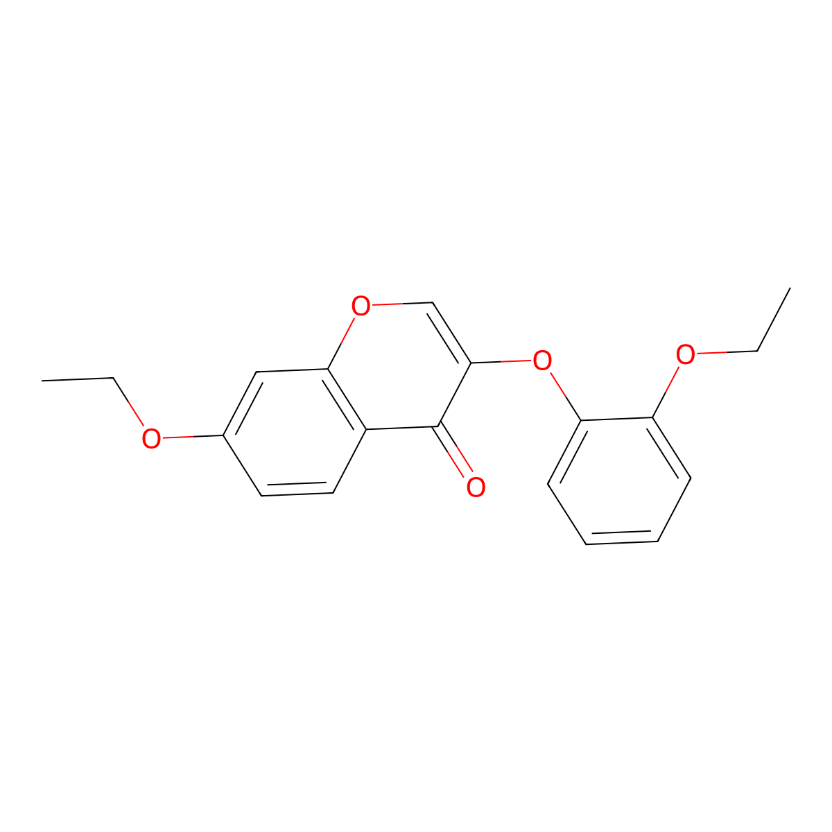 7-ethoxy-3-(2-ethoxyphenoxy)-4H-chromen-4-one molecular structure, CAS 637750-71-1