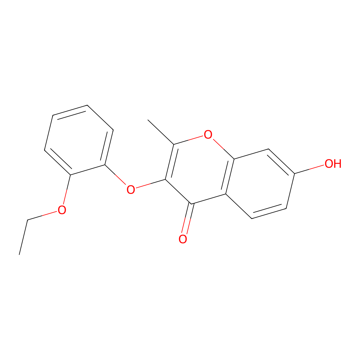 3-(2-ethoxyphenoxy)-7-hydroxy-2-methyl-4H-chromen-4-one molecular structure, CAS 637750-93-7