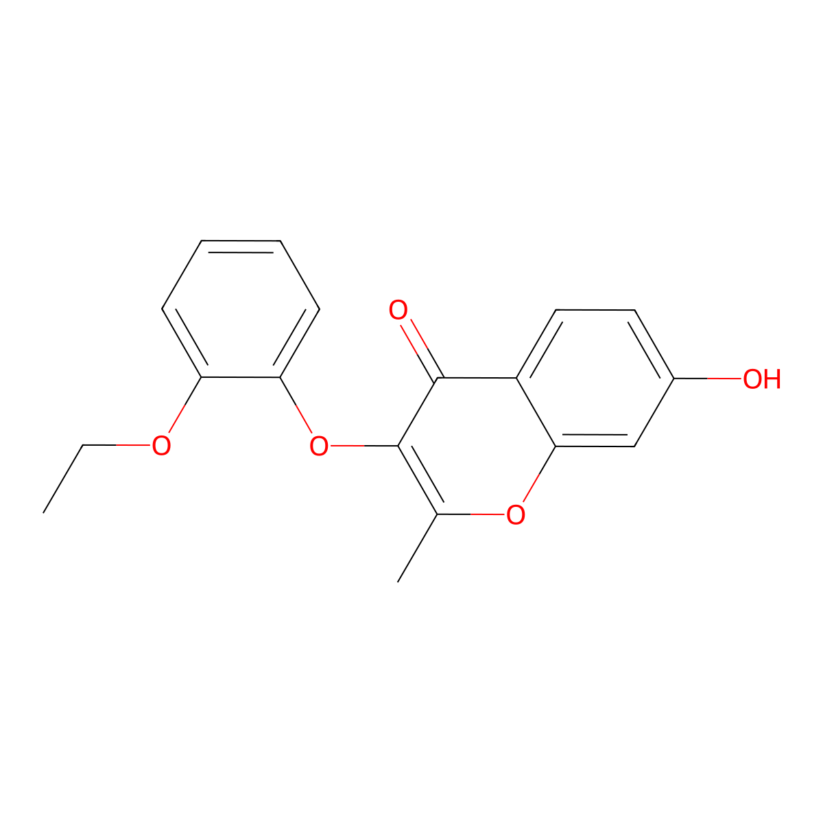 3-(2-ethoxyphenoxy)-7-hydroxy-2-methyl-4H-chromen-4-one molecular structure, CAS 637750-93-7