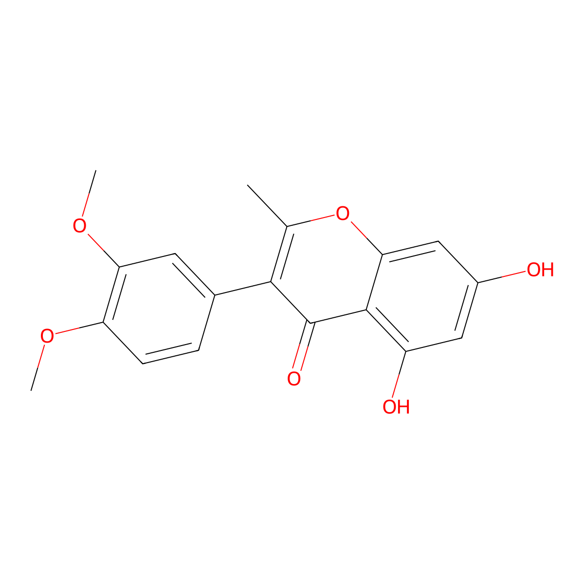 3-(3,4-Dimethoxyphenyl)-5,7-dihydroxy-2-methylchromen-4-one molecular structure, CAS 637750-97-1