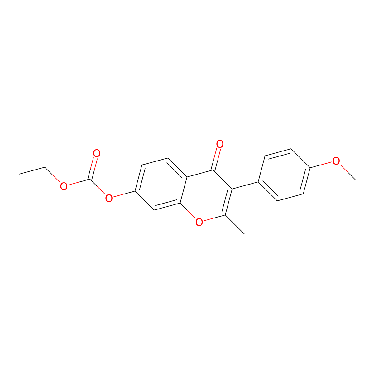 ethyl 3-(4-methoxyphenyl)-2-methyl-4-oxo-4H-chromen-7-yl carbonate molecular structure, CAS 637751-00-9