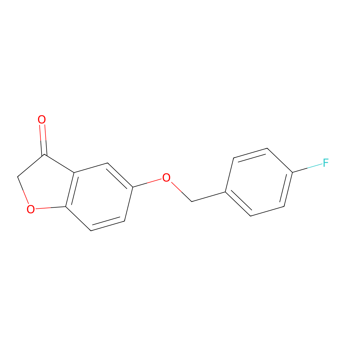 5-((4-fluorobenzyl)oxy)benzofuran-3(2H)-one molecular structure, CAS 637751-02-1