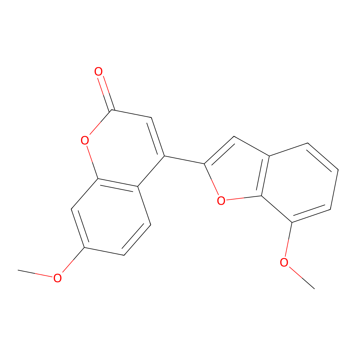 7-Methoxy-4-(7-methoxy-1-benzofuran-2-yl)chromen-2-one molecular structure, CAS 637751-06-5