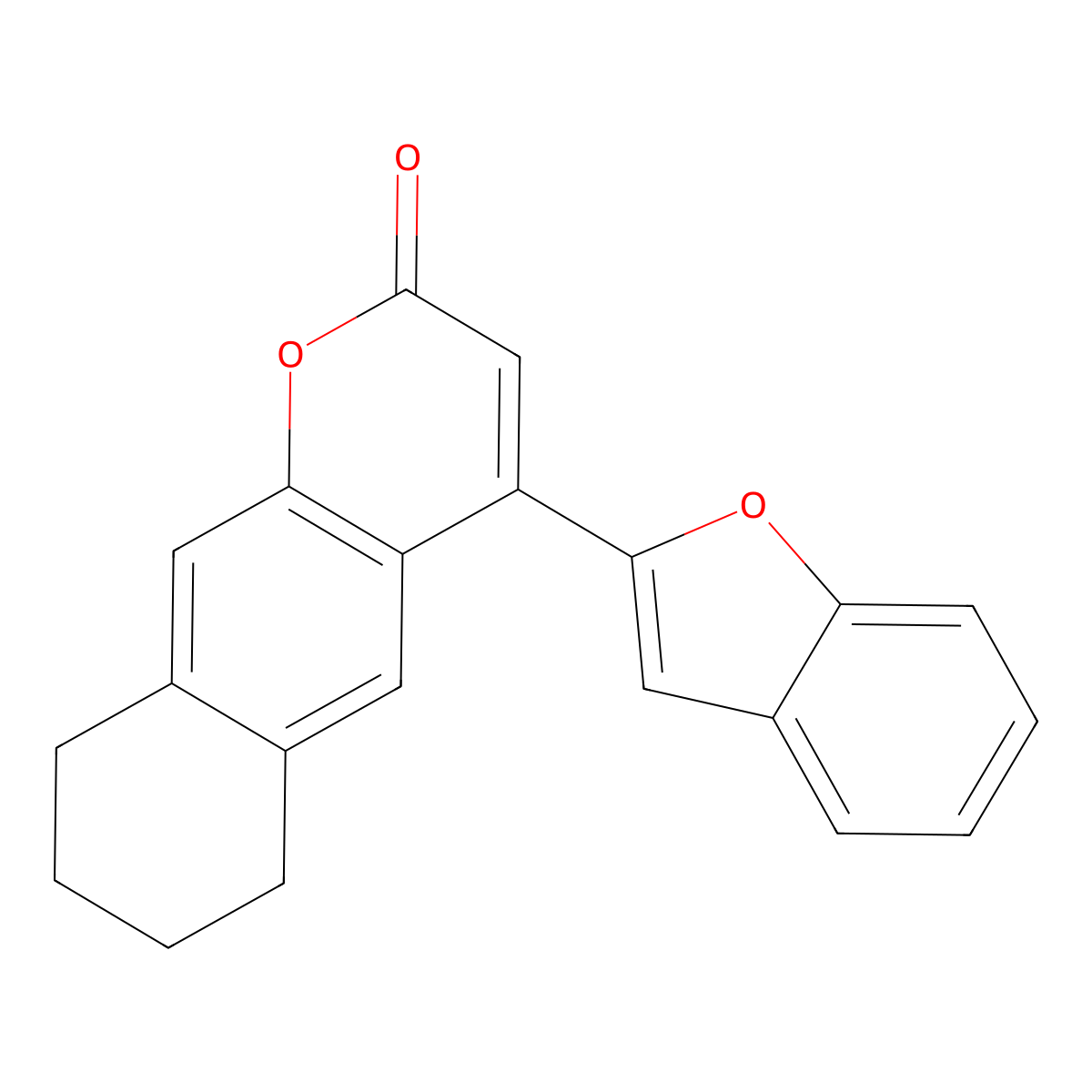 4-(1-benzofuran-2-yl)-6,7,8,9-tetrahydro-2H-benzo[g]chromen-2-one molecular structure, CAS 637751-07-6