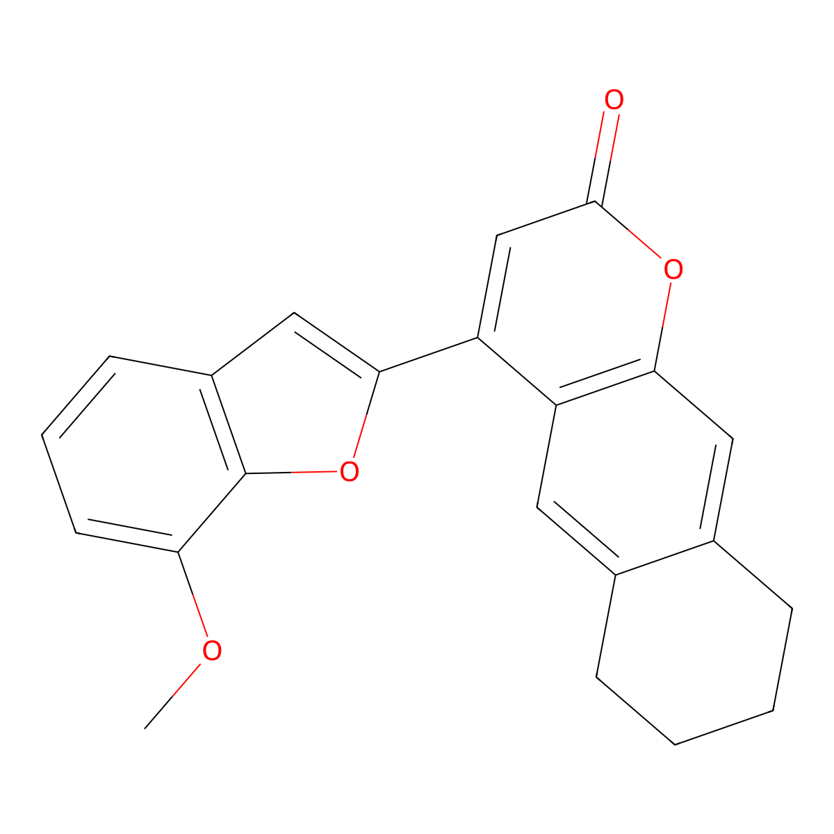 4-(7-Methoxy-1-benzofuran-2-yl)-6H,7H,8H,9H-cyclohexa[g]chromen-2-one molecular structure, CAS 637751-08-7