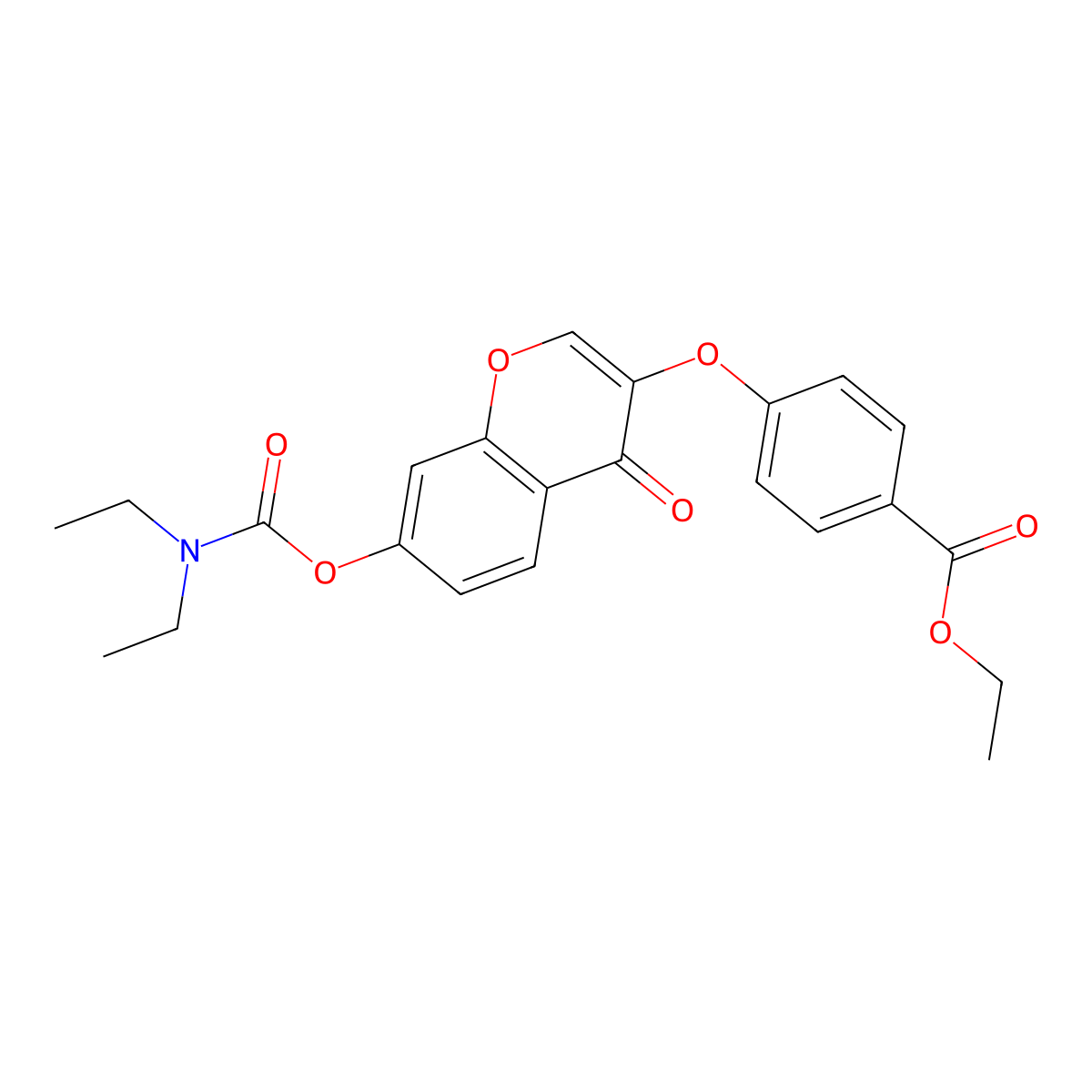 ethyl 4-({7-[(diethylcarbamoyl)oxy]-4-oxo-4H-chromen-3-yl}oxy)benzoate molecular structure, CAS 637751-13-4